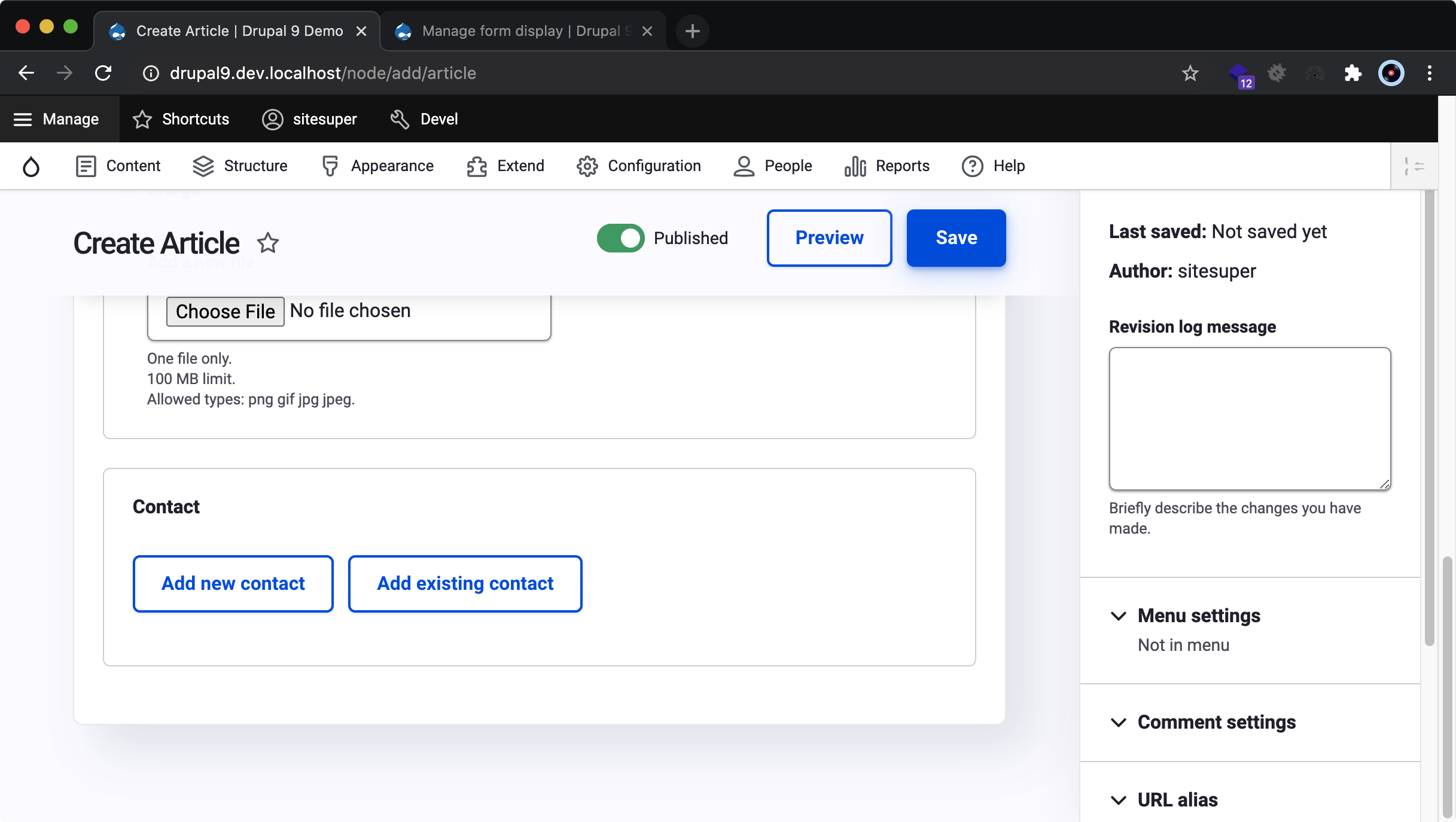 Inline Entity Form's complex widget can allow an editor to create a new or choose an existing contact